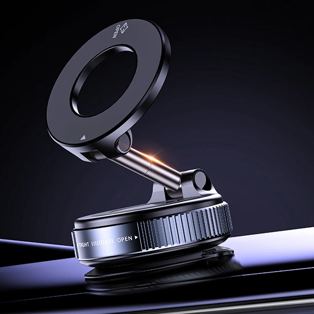 Magnetic Vacuum Adsorption Car Phone Mount 360° Rotatable Folding Mobile Phone Stand for Car/Gym/Mirror/Shower/Smooth Surface