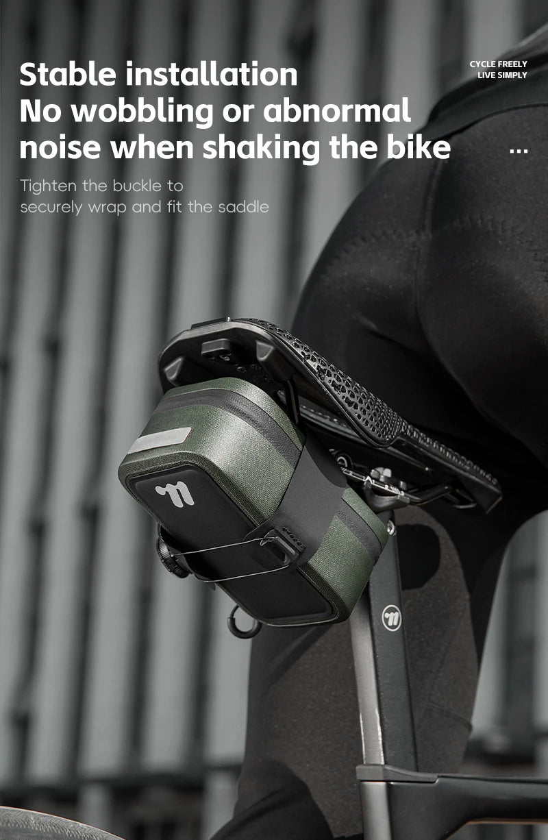 Waterproof Bike Saddle Bag – Compact 600D TPU Cycling Storage by West Biking