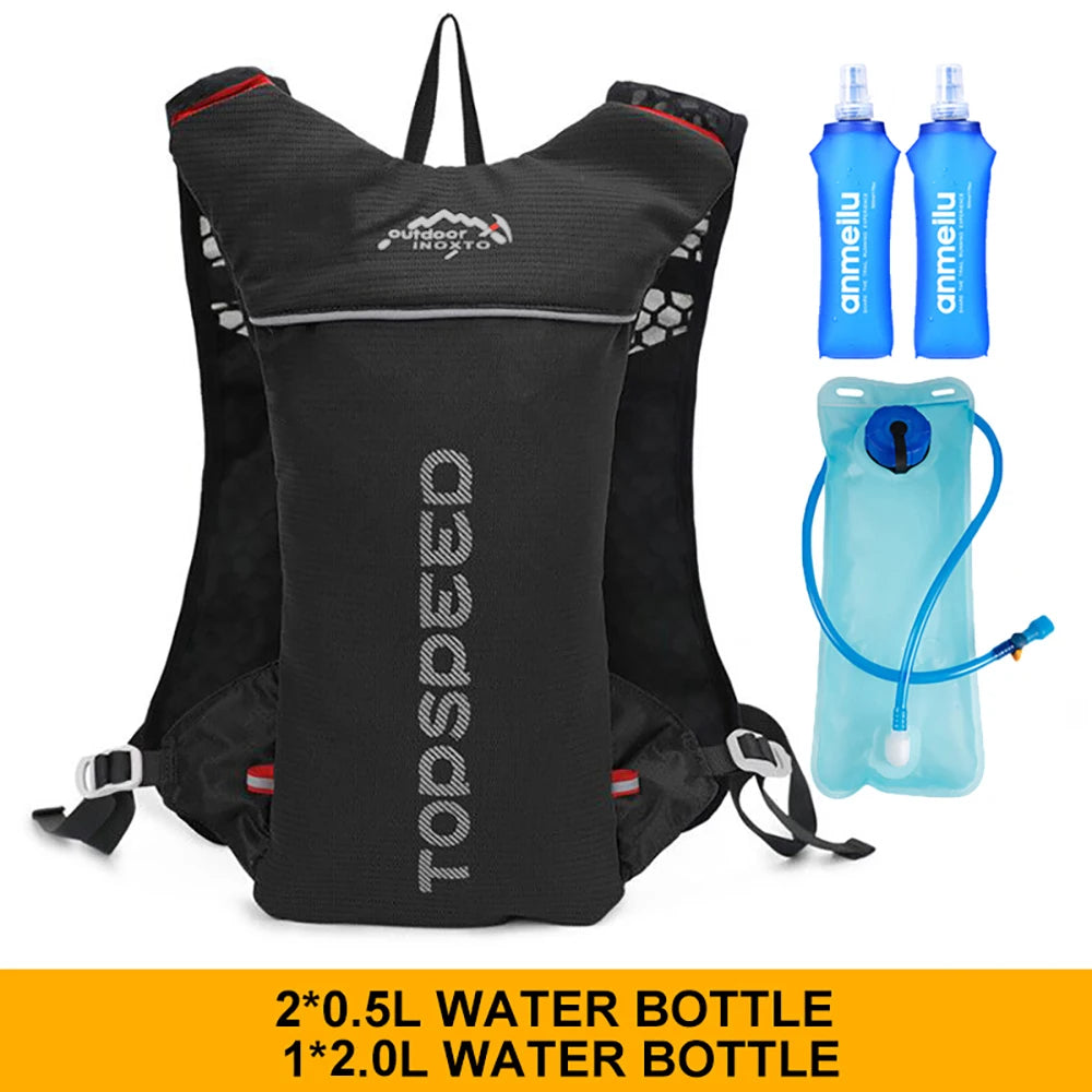 5L Ultralight Hydration Running Vest – Breathable Marathon & Cycling Backpack with 2×500ML Bottles