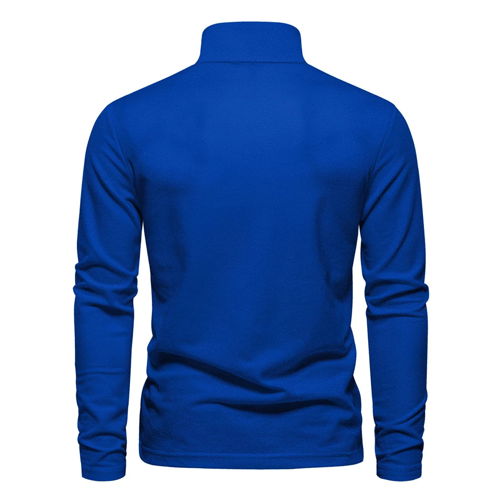 Men’s Deer Embroidery Polo Shirt – Long Sleeve Casual Business Top