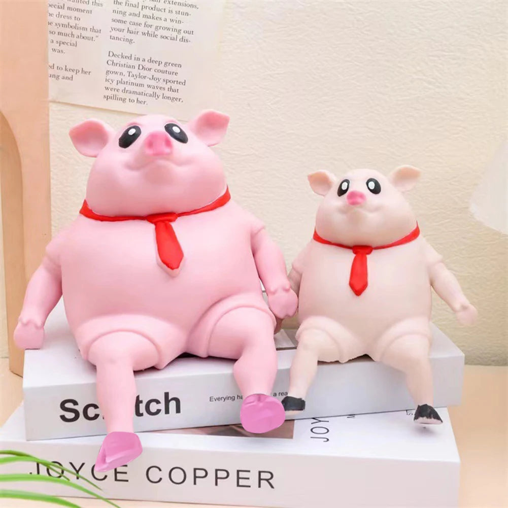 Cute Pet Squeezing Pink Pig Stress Relief Toy Funny Soft Squeezing Animal Little Pig Stress Relief Toy Birthday Gift for Kids