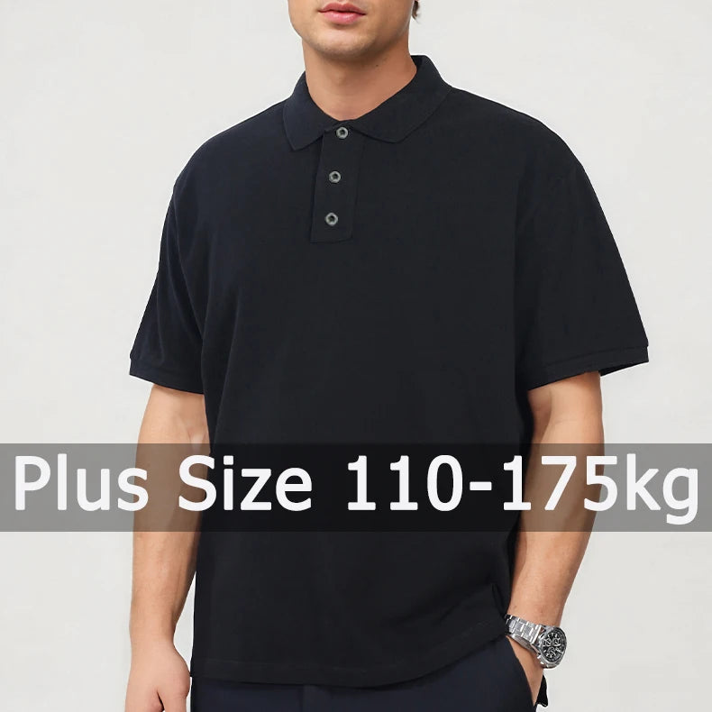 Men’s Plus Size Polo Shirt – Breathable Oversized Casual Top (1XL–7XL)