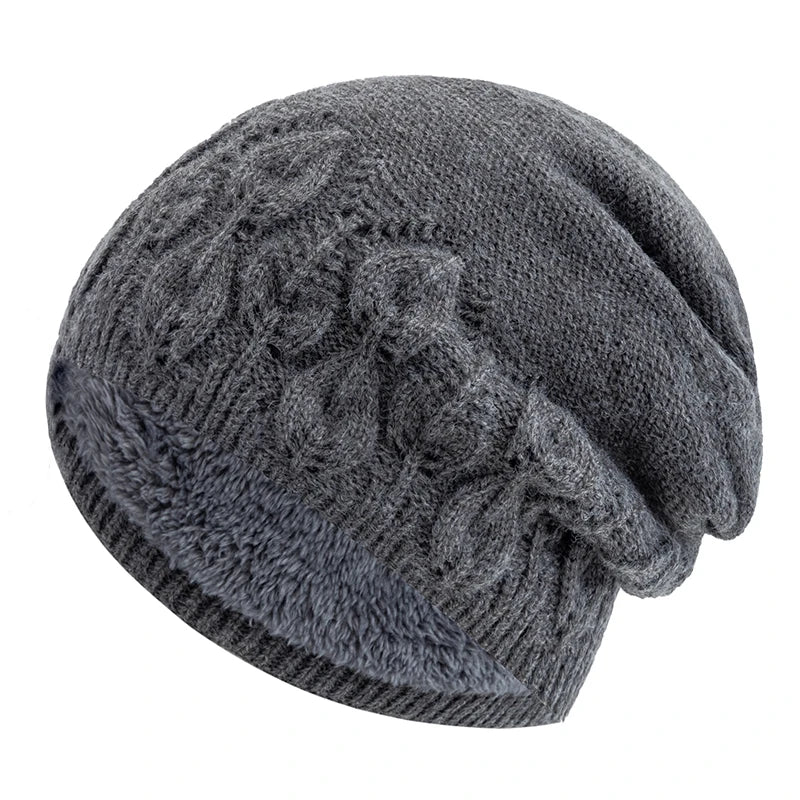 New Style Winter Hat Fashion Plush Fur Lined Hat For Men And Women Outdoor Peacock Feathers Figure Beanie Keep Warm Winter Cap