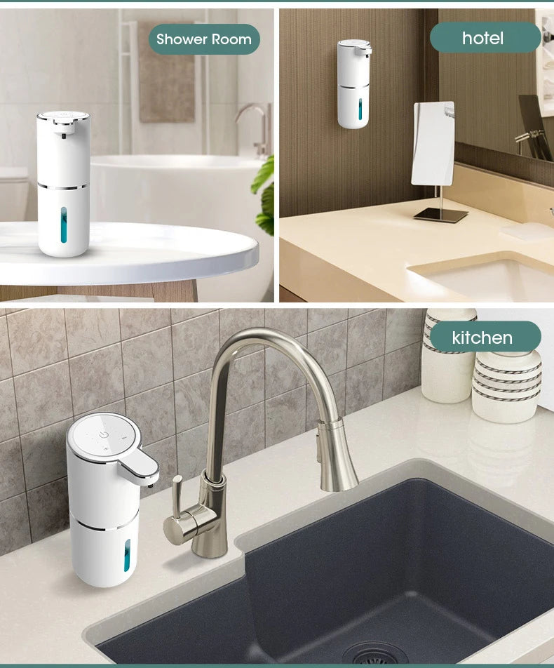 Automatic Soap Dispenser Touchless Foaming Soap Dispenser 380ml USB Rechargeable Electric 4 Level Adjustable Foam Soap Dispenser