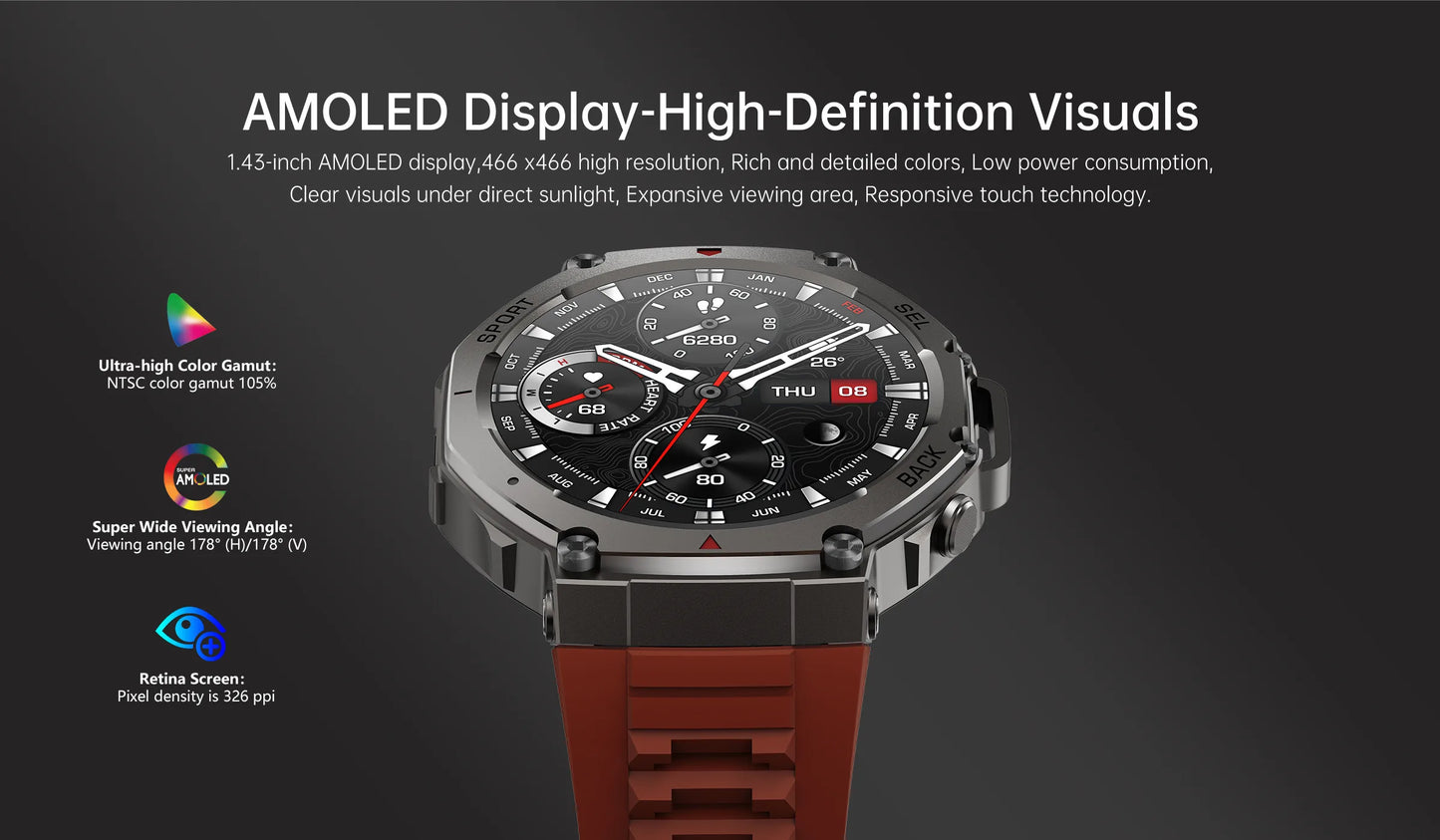 T-Rex 3 GPS Smart Watch 10ATM IP69K Waterproof Clock Compass Altimeter Call Military Sports Smartwatch Men For HUAWEI Bracelet