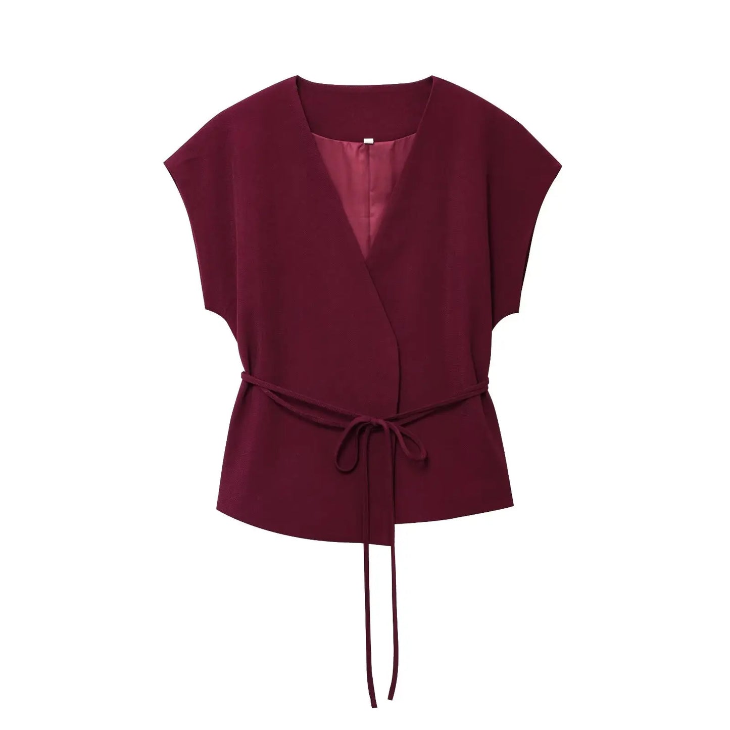 Women’s V-Neck Sleeveless Trouser Set – Summer Chic