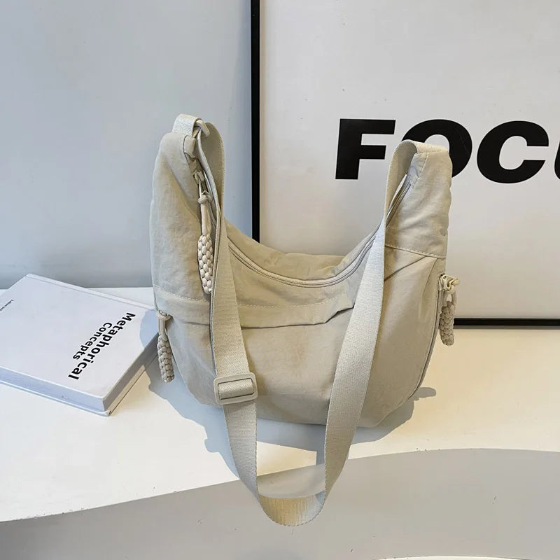 High-Capacity Nylon Crossbody Shoulder Bag for Women