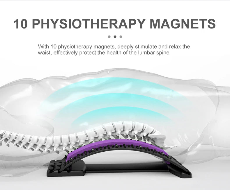 Back Stretcher Multi-Level Adjustable Massager Waist Neck Fitness Lumbar Cervical Spine Cervical Spine Support Massager Lying