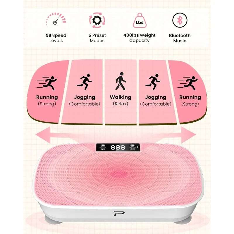Vibration Plate Exercise Machine – Bluetooth & 400lbs Max