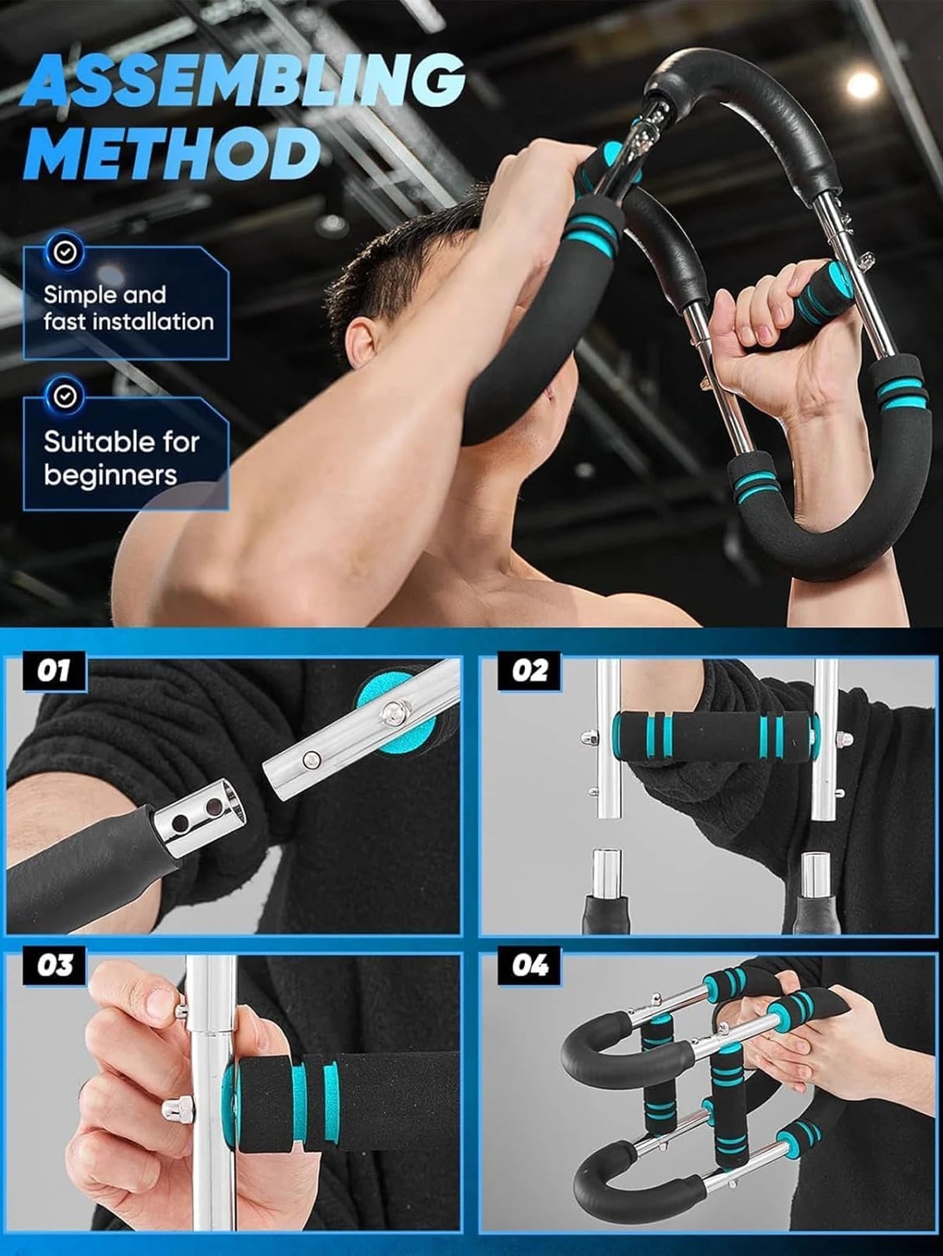 Adjustable Arm & Chest Expander – Upper Body Strength Trainer for Home & Travel Workouts