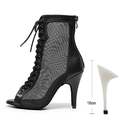Women’s Latin Dance Shoes – High Heel Ballroom Salsa Practice Shoes with Soft Sole