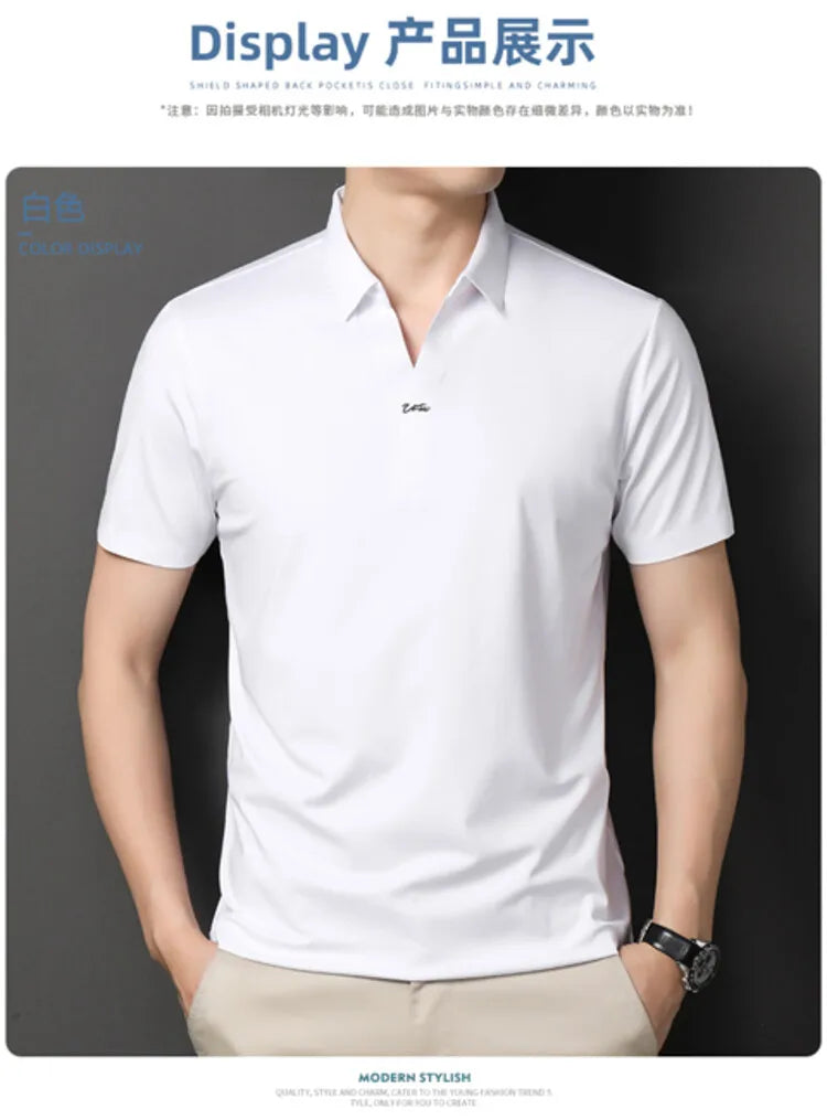 Men’s Stretch Polo Shirt – Quick-Dry Business Casual (M-4XL)
