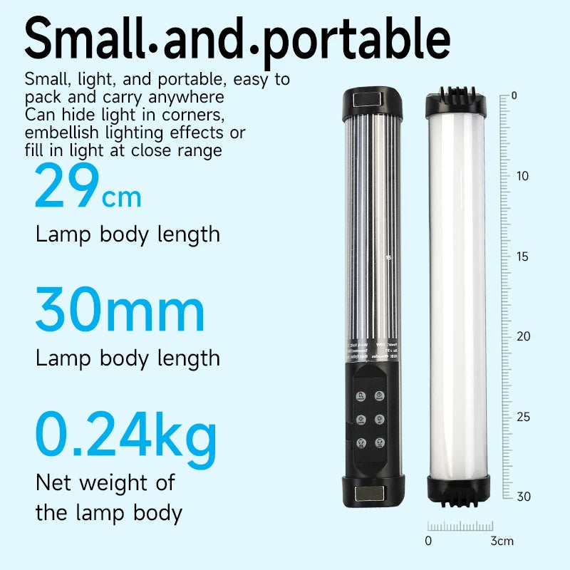 RGB Led Video Light Stick Wand Portable Studio Photography Lighting for YouTube Painting Vlog Live Streaming Self Broadcasting