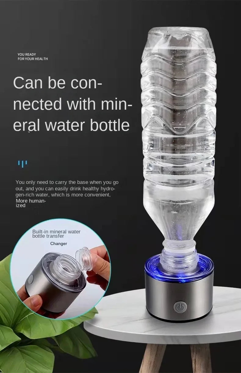 420ML Water Filter Hydrogen Ionized Water Bottle Hydrogen Generator Bottle Portable Water Ionizer Health Cup Home Appliance