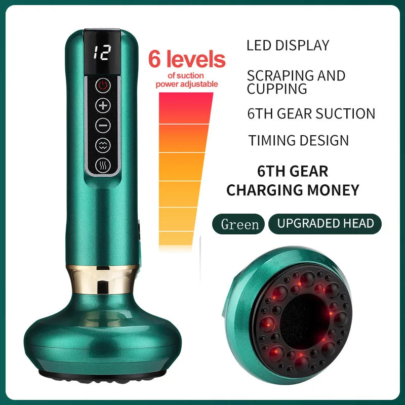 Smart Electric Cupping Massager with Heat & Gua Sha
