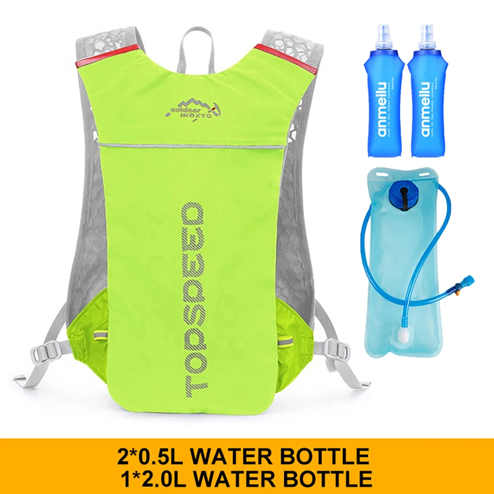 5L Ultralight Hydration Running Vest – Breathable Marathon & Cycling Backpack with 2×500ML Bottles