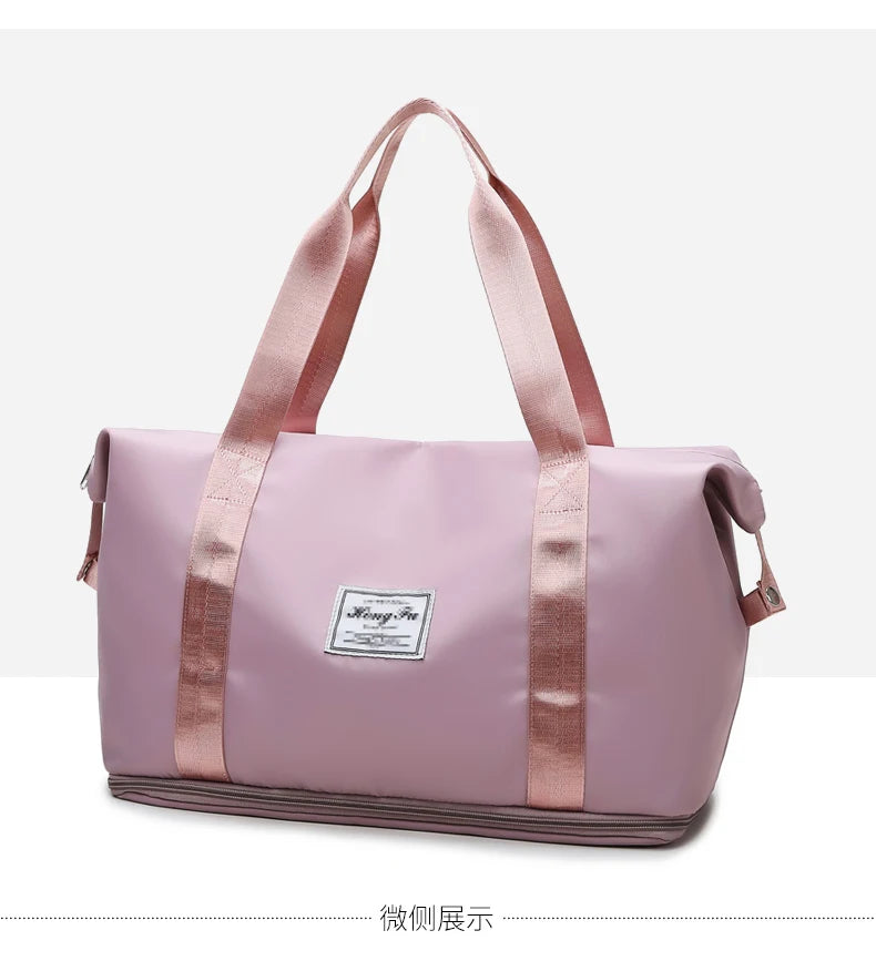 Waterproof Travel Duffel Bag ā Large Capacity Nylon Gym Tote for Women**