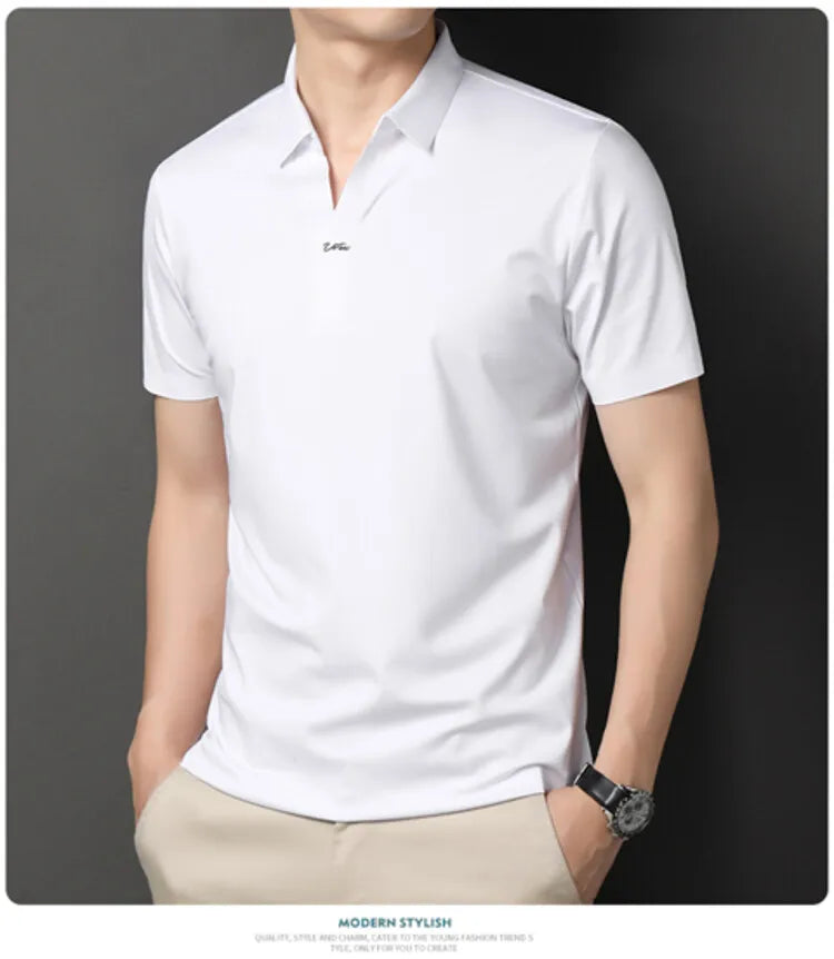 Men’s Stretch Polo Shirt – Quick-Dry Business Casual (M-4XL)