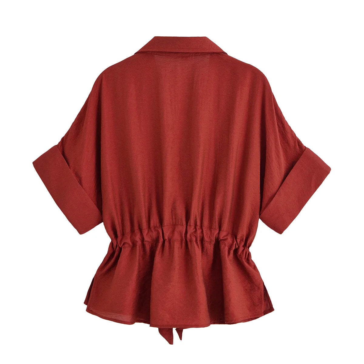 Women’s Summer 2-Piece Set – Loose Shirt & High-Waist Pants