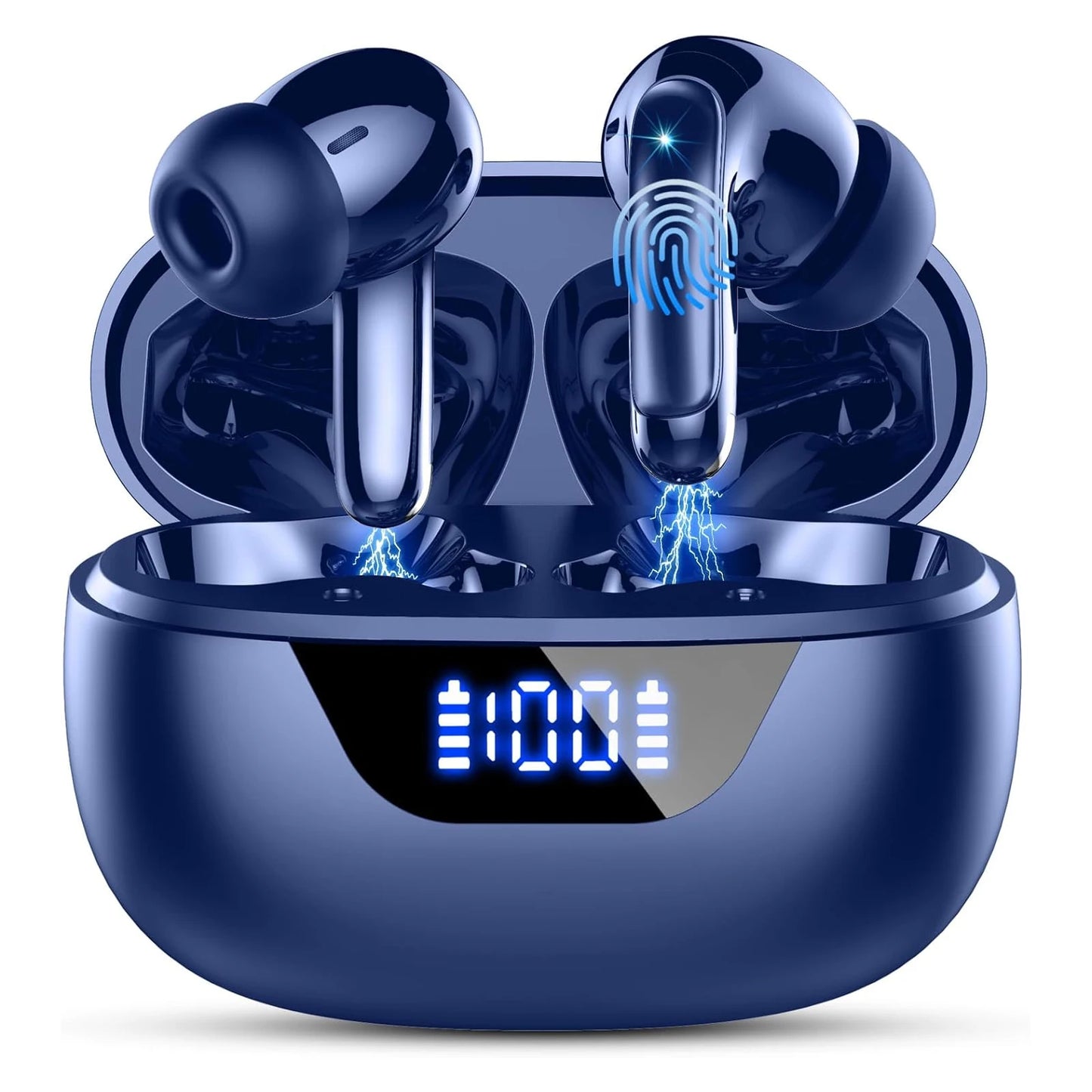Wireless Headphones,Bluetooth 5.3 Stereo Earphones in Ear with 4 ENC Mic Clear Calls,Noise Cancelling Ear Buds,48H battery life.