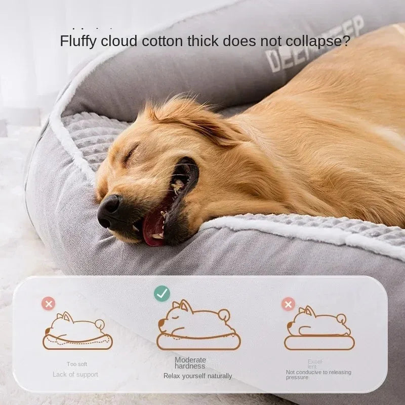Cozy Corduroy Pet Bed – Warm Winter Sofa for Dogs & Cats