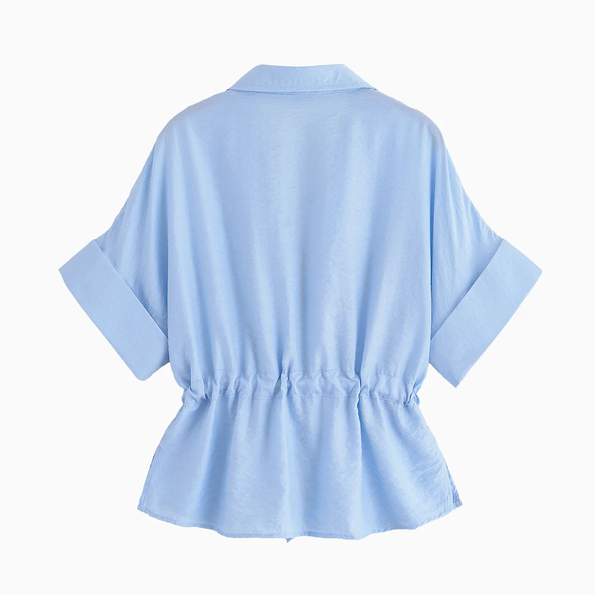 Women’s Summer 2-Piece Set – Loose Shirt & High-Waist Pants