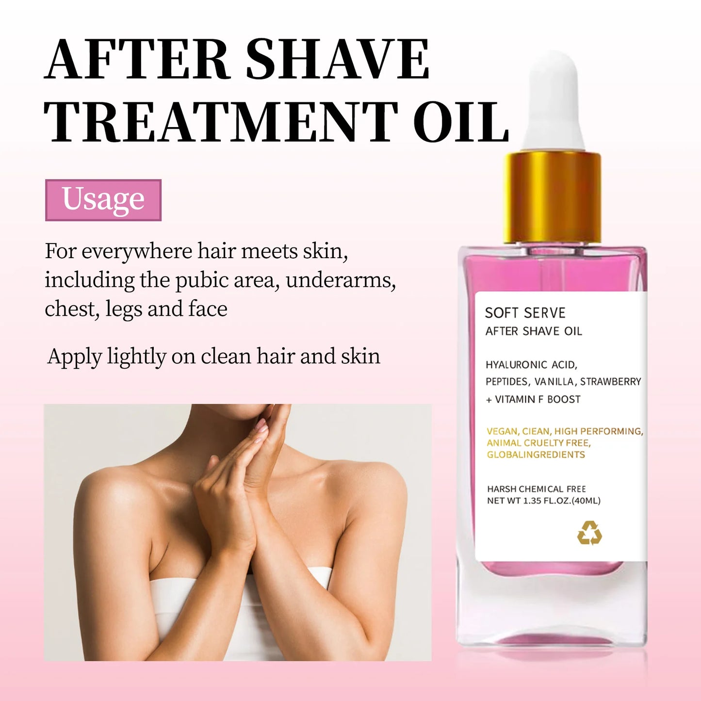Strawberry Vanilla After Shave Oil women Serve Shave Oil Truly After Shave OilFor Smooth Skin Moisturizes Soft Skin Care