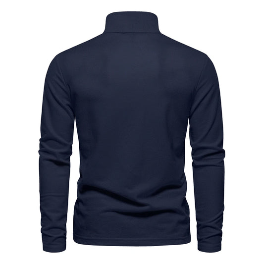 Men’s Deer Embroidery Polo Shirt – Long Sleeve Casual Business Top