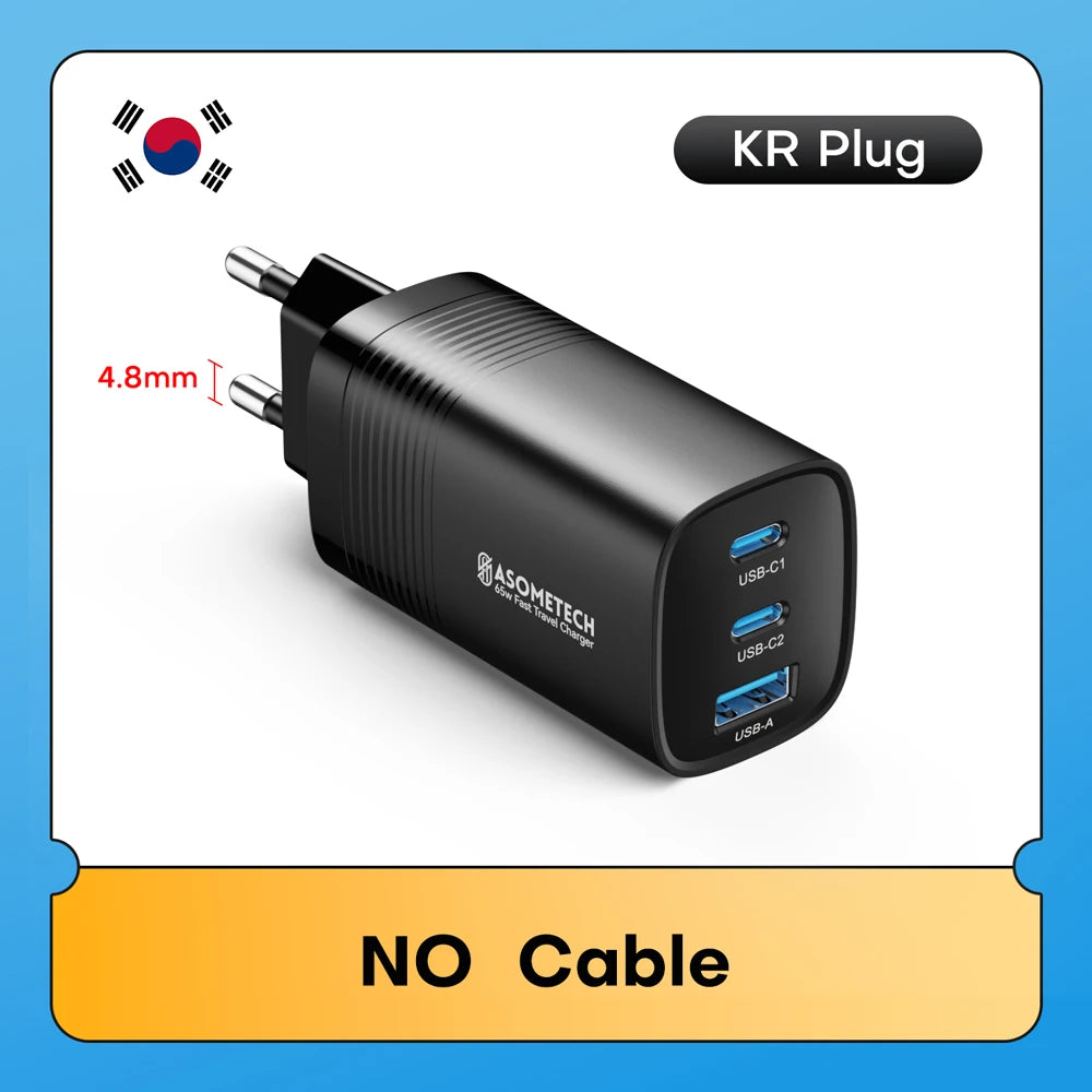 65W GaN USB Type C Fast Charger For Laptop PPS 45W PD QC 3.0 Quick Charge For iPhone 14 13 Samsung Xiaomi Realme Phone Charger