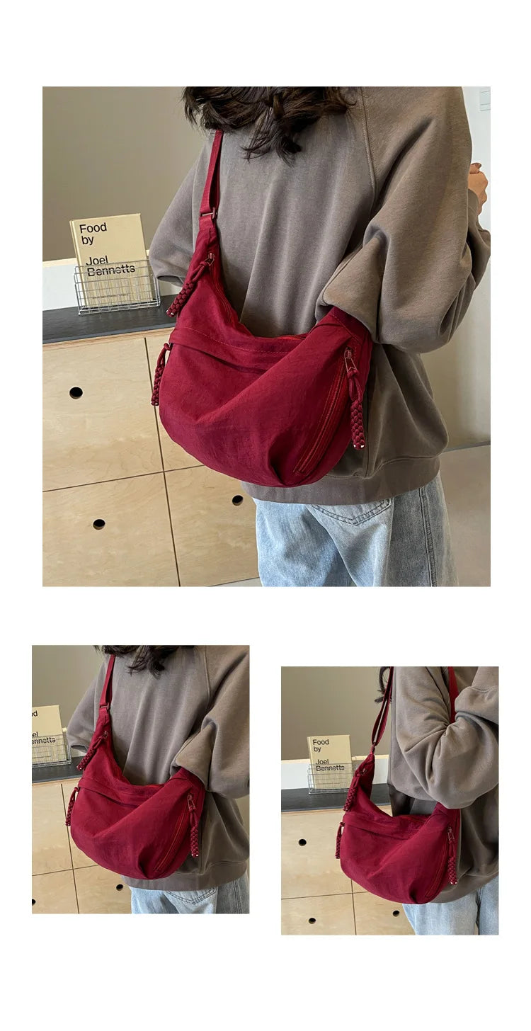 Unisex Oxford Crossbody Messenger Bag – Large Capacity & Casual Style