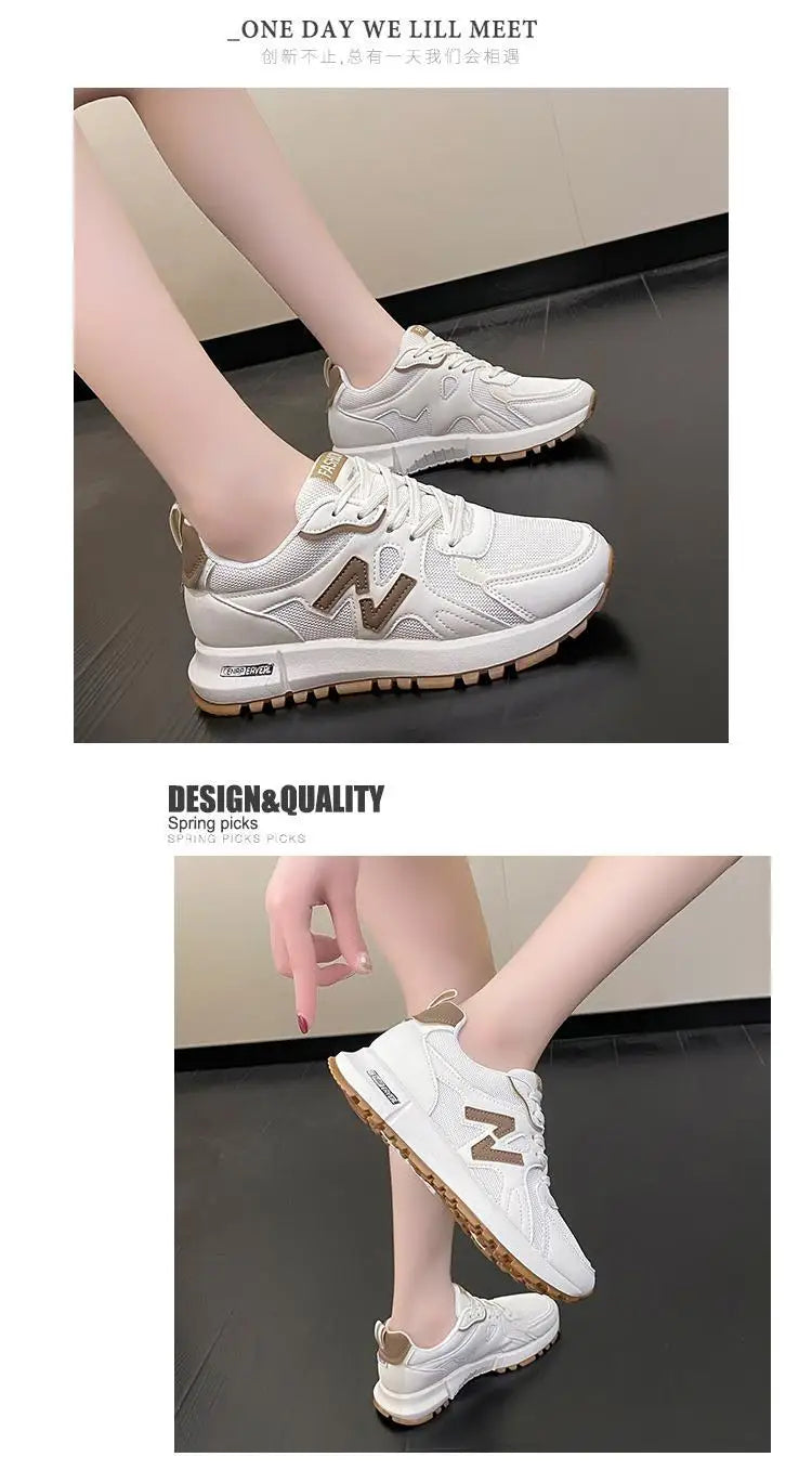 Sports Shoes for Women 2024 Spring New Super Hot Versatile Anti slip Casual Women's Shoes Soft Sole Running Little White Shoes