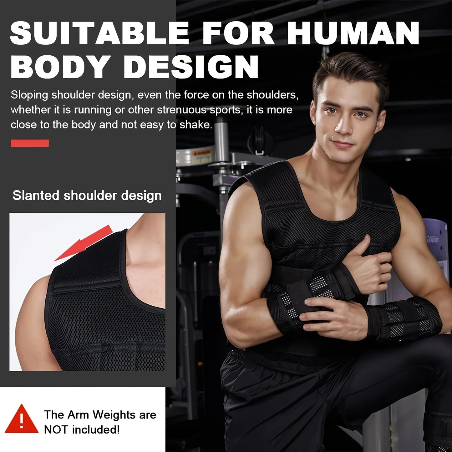 Adjustable Weighted Vest & Ankle/Wrist Weights Set – Strength Training Gear