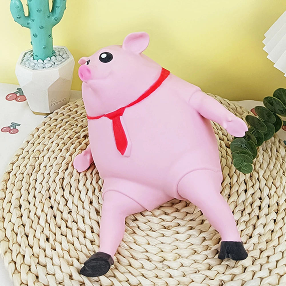 Cute Pet Squeezing Pink Pig Stress Relief Toy Funny Soft Squeezing Animal Little Pig Stress Relief Toy Birthday Gift for Kids