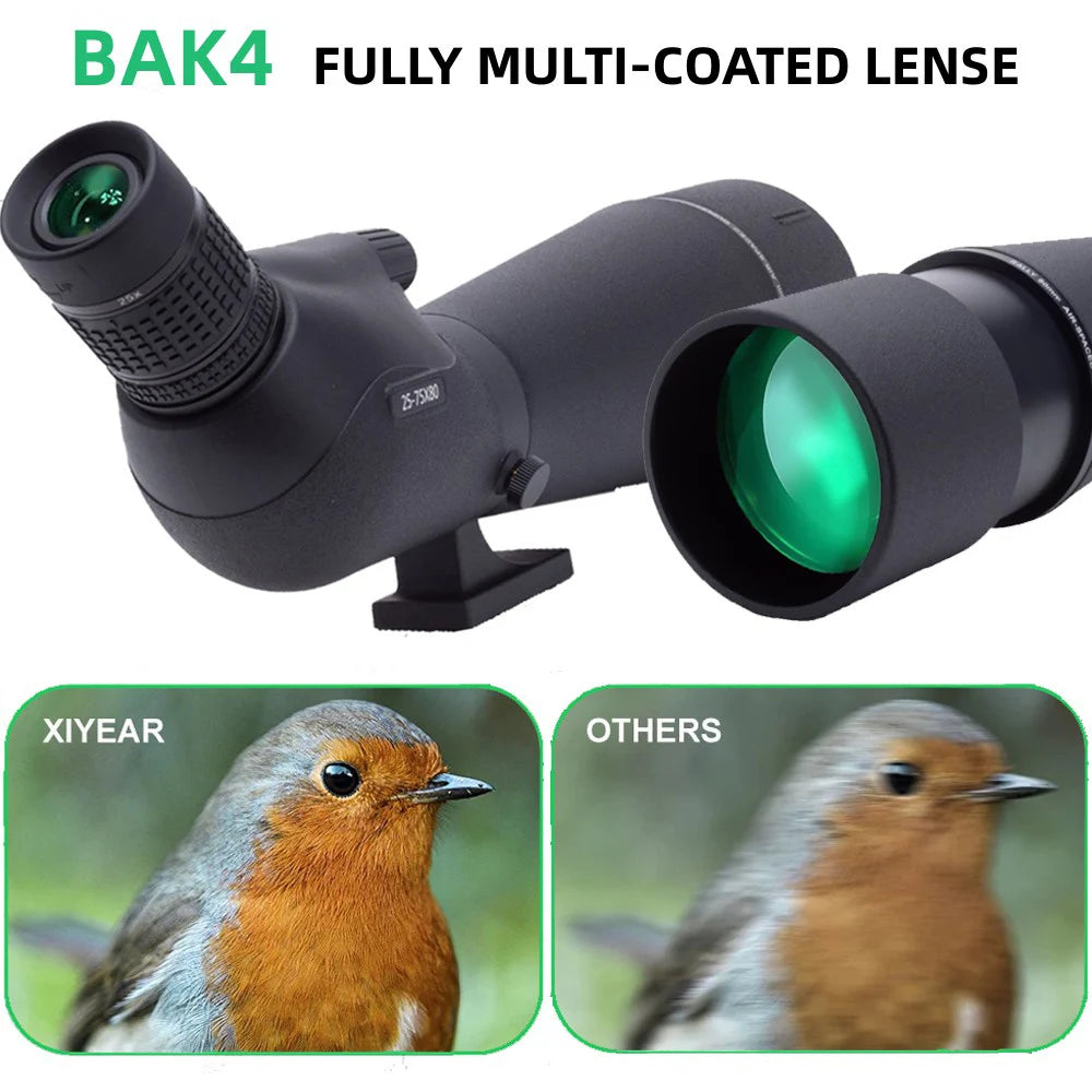 25-75x80 Zoom Spotting Scope with Tripod & Phone Mount