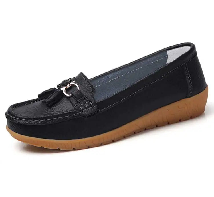 Women Shoes Nurse Loafers Shoes Classics Flats Zapatos Mujer Comfortable Flat Shoes Women White Casual Leather Women's Footwear
