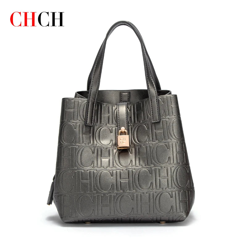 Steel Embossed PU Tote Bag – Elegant Handheld Shoulder Bag for Women