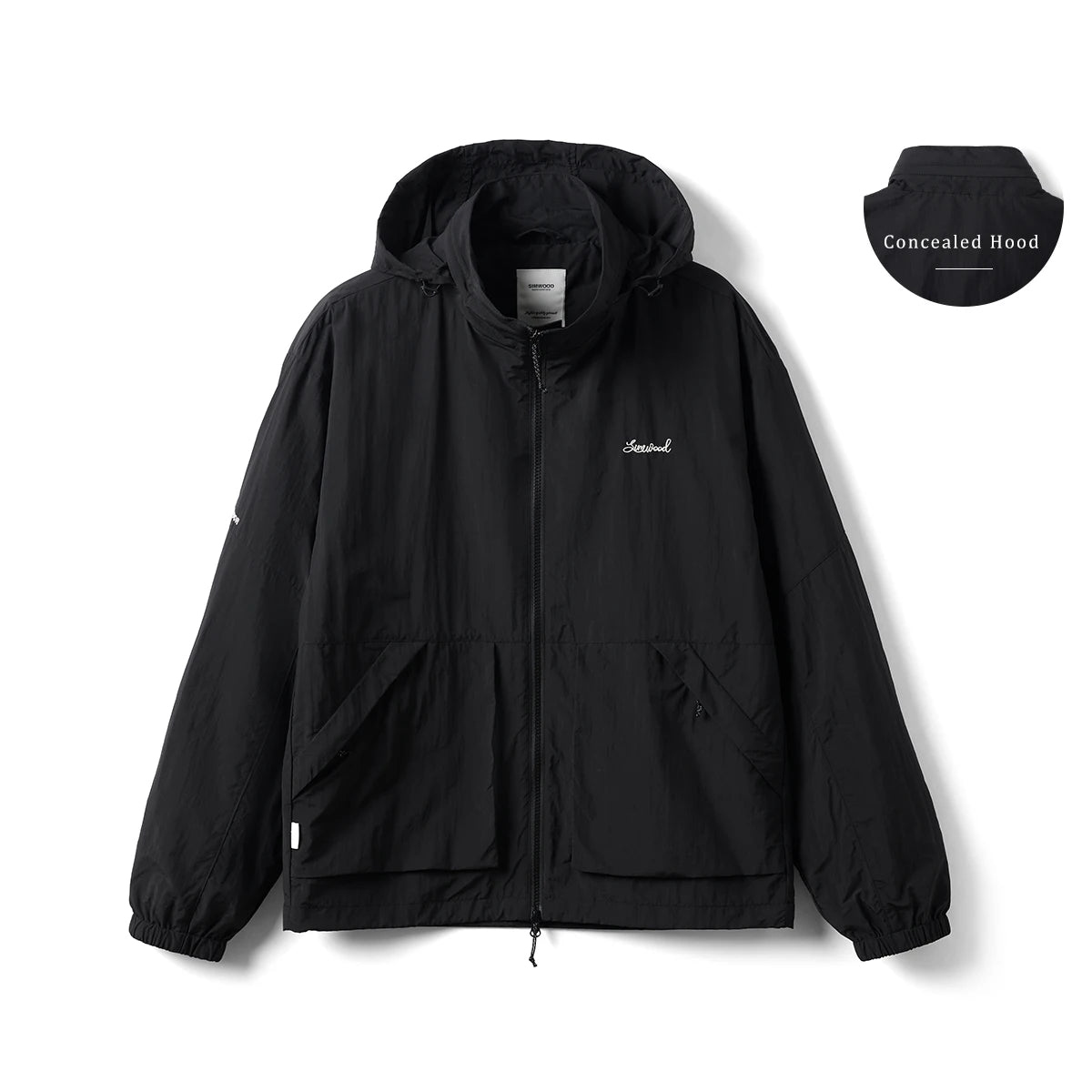SIMWOOD Lightweight Hooded Jacket – Men’s Oversized Spring/Summer Coat