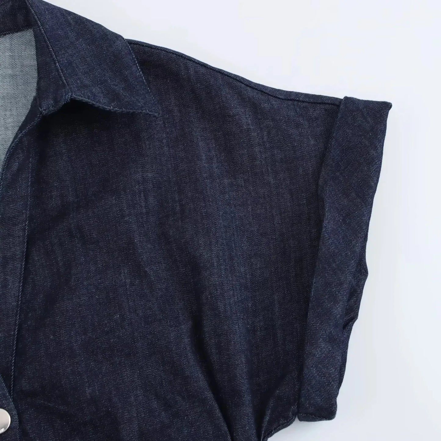 Women’s Denim Midi Dress – Casual A-Line Summer Look