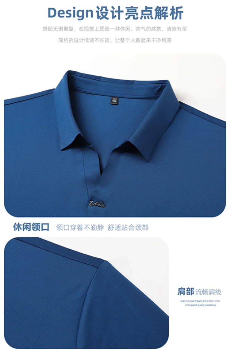 Men’s Stretch Polo Shirt – Quick-Dry Business Casual (M-4XL)