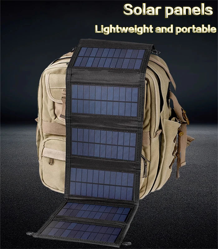 800W Foldable Solar Panel Charger – 20W USB/DC Output for Camping & Emergency Power