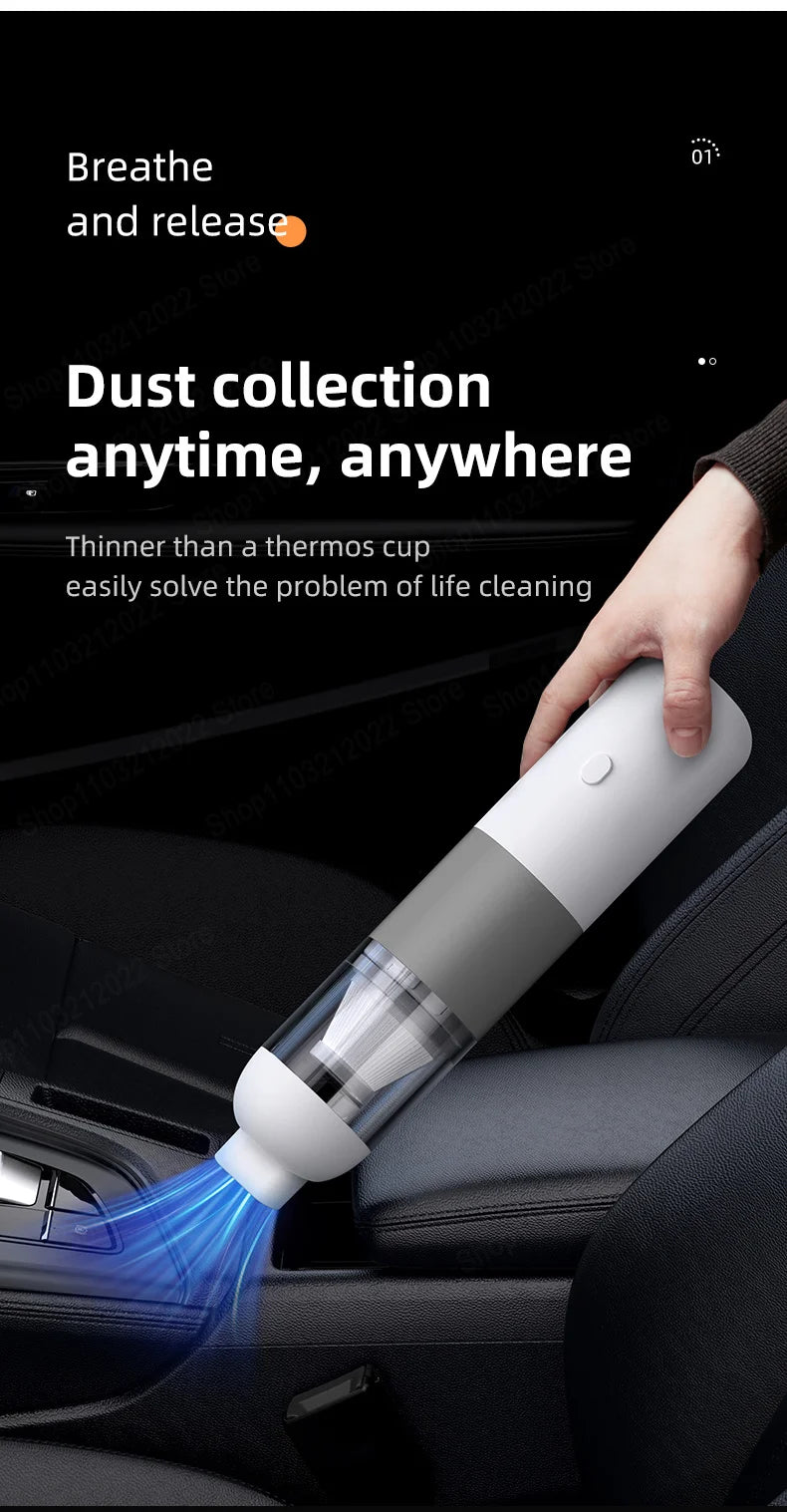 New 39800PA Wireless Car Vacuum Cleaner High Power 3 in1 Automobile Vacuum Clean Portable Handheld Vacuum Dust Catcher