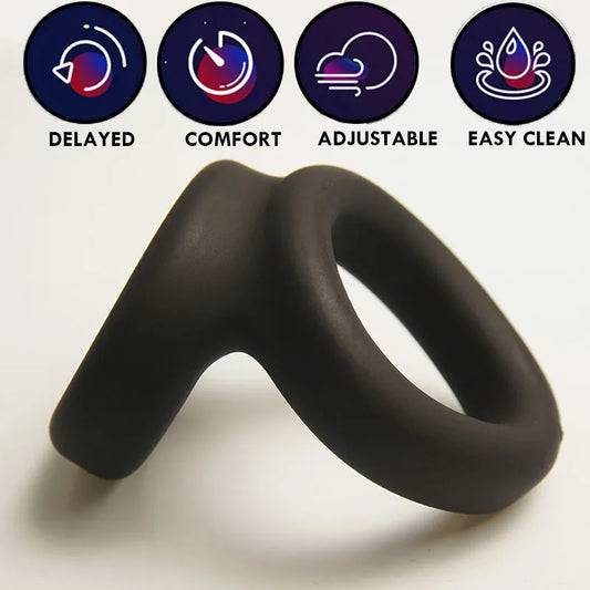 Liquid Silicone Penis Cock Rings, Scrotum Testicles Ball Stretcher,Sex Toys For Men Cockring,Delay Ejaculation Penisring
