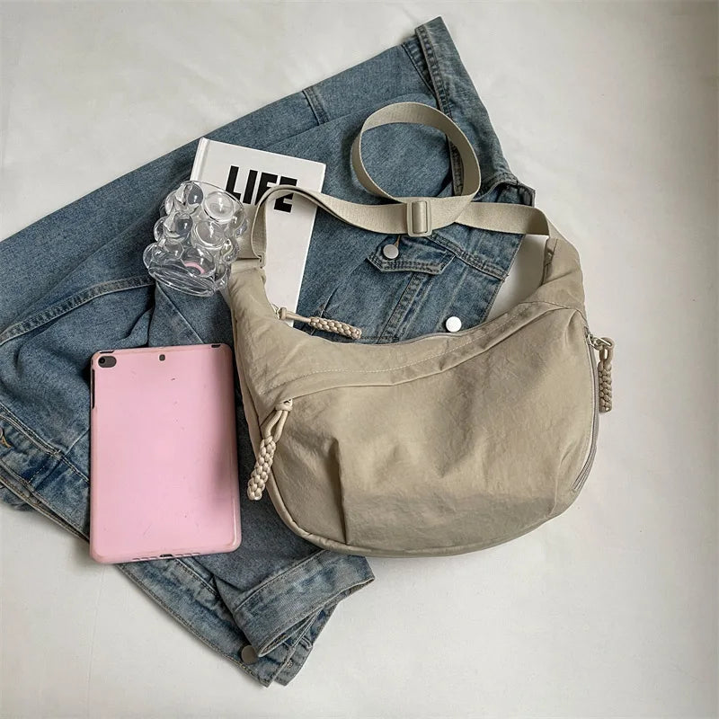 High-Capacity Nylon Crossbody Shoulder Bag for Women