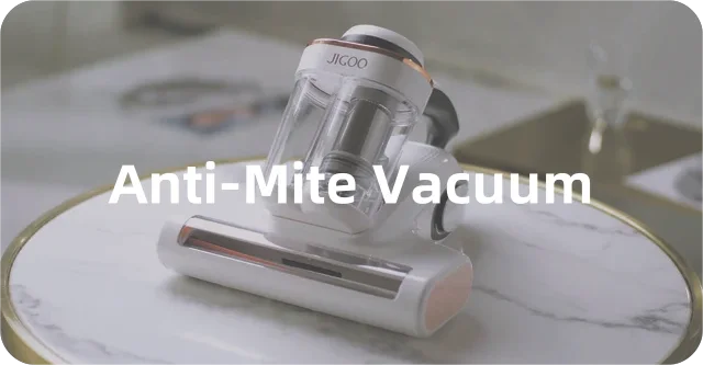 EU Stocks JIGOO T600 Bed Mattress Vacuum Cleaner Grey-EU-Dual Cup Design-99.99% Dust Mite Removal with Aroma-Diffused System