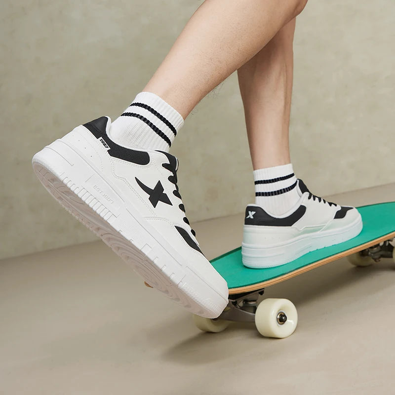 Xtep Skateboarding Shoes For Men 2024 Summer Wear-Resistant Skate Shoes Stability Soft Leisure Outdoor's Sneakers 876319310029