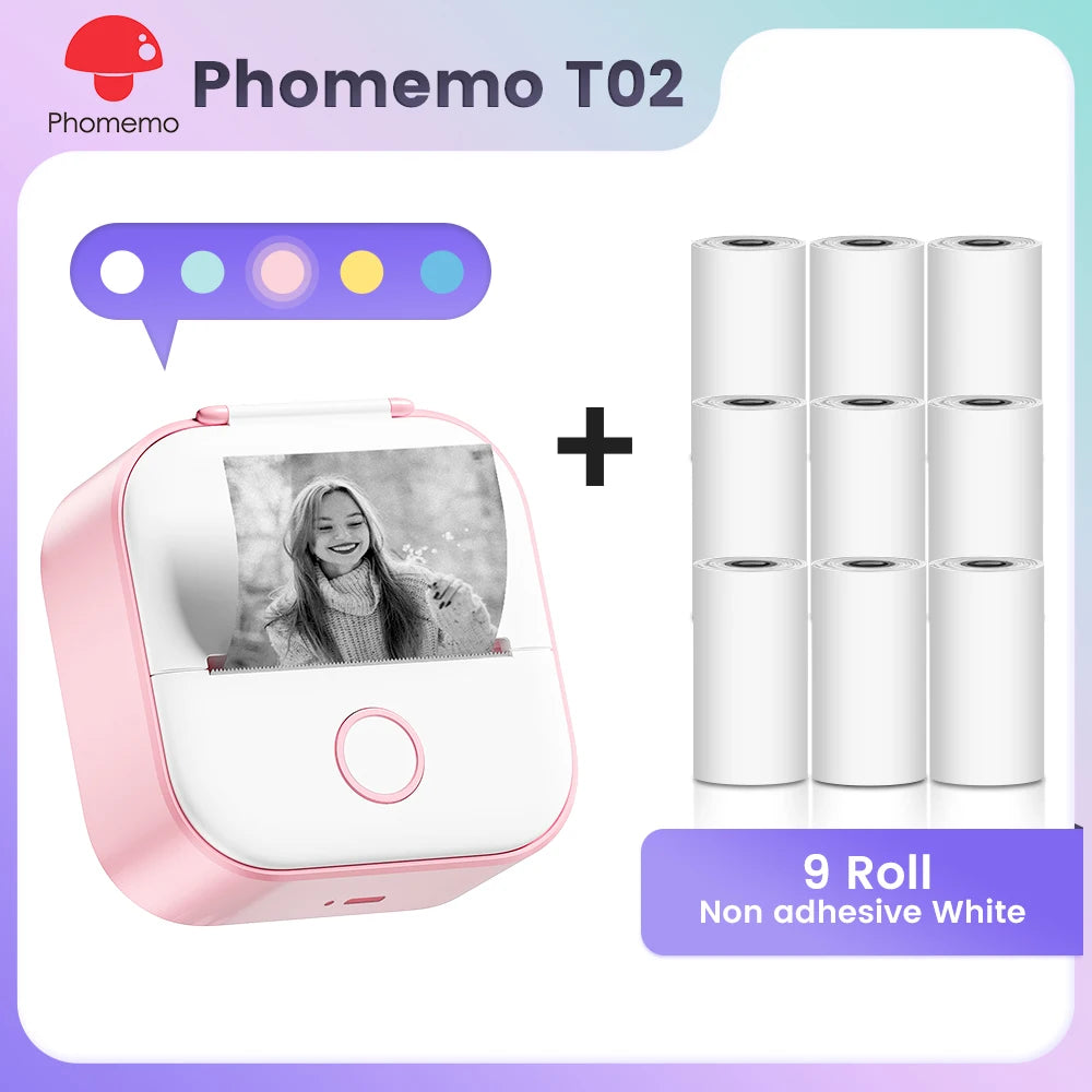 Phomemo T02 Mini Pocket Printer – Bluetooth Thermal Label Maker