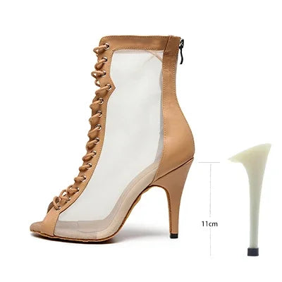 Women’s Latin Dance Shoes – High Heel Ballroom Salsa Practice Shoes with Soft Sole