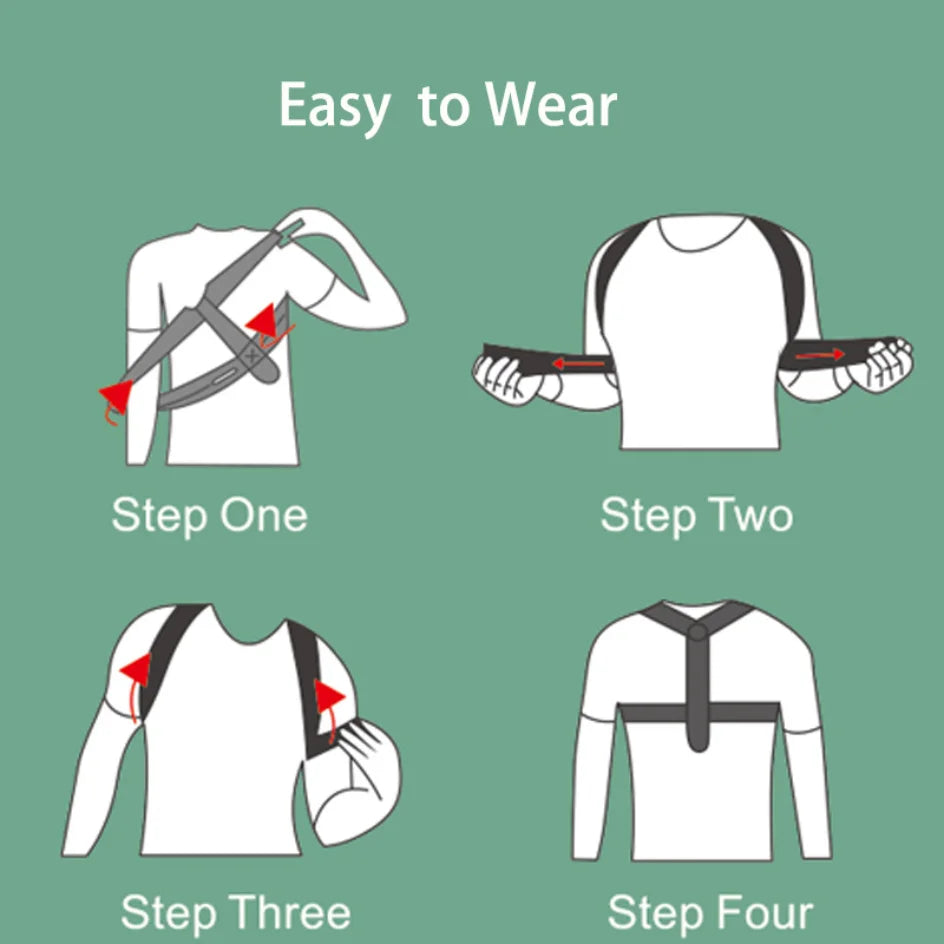 Adjustable Back & Shoulder Posture Corrector Belt