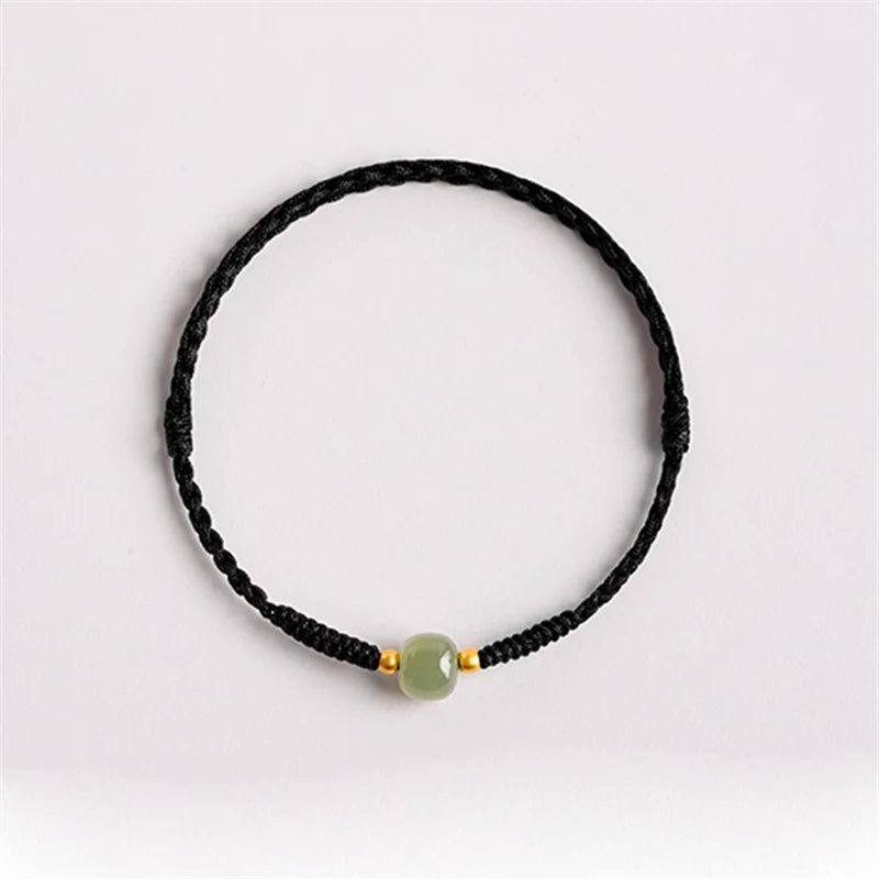 Handmade Adjustable Jade Bead Couples Bracelet – Lucky Charm