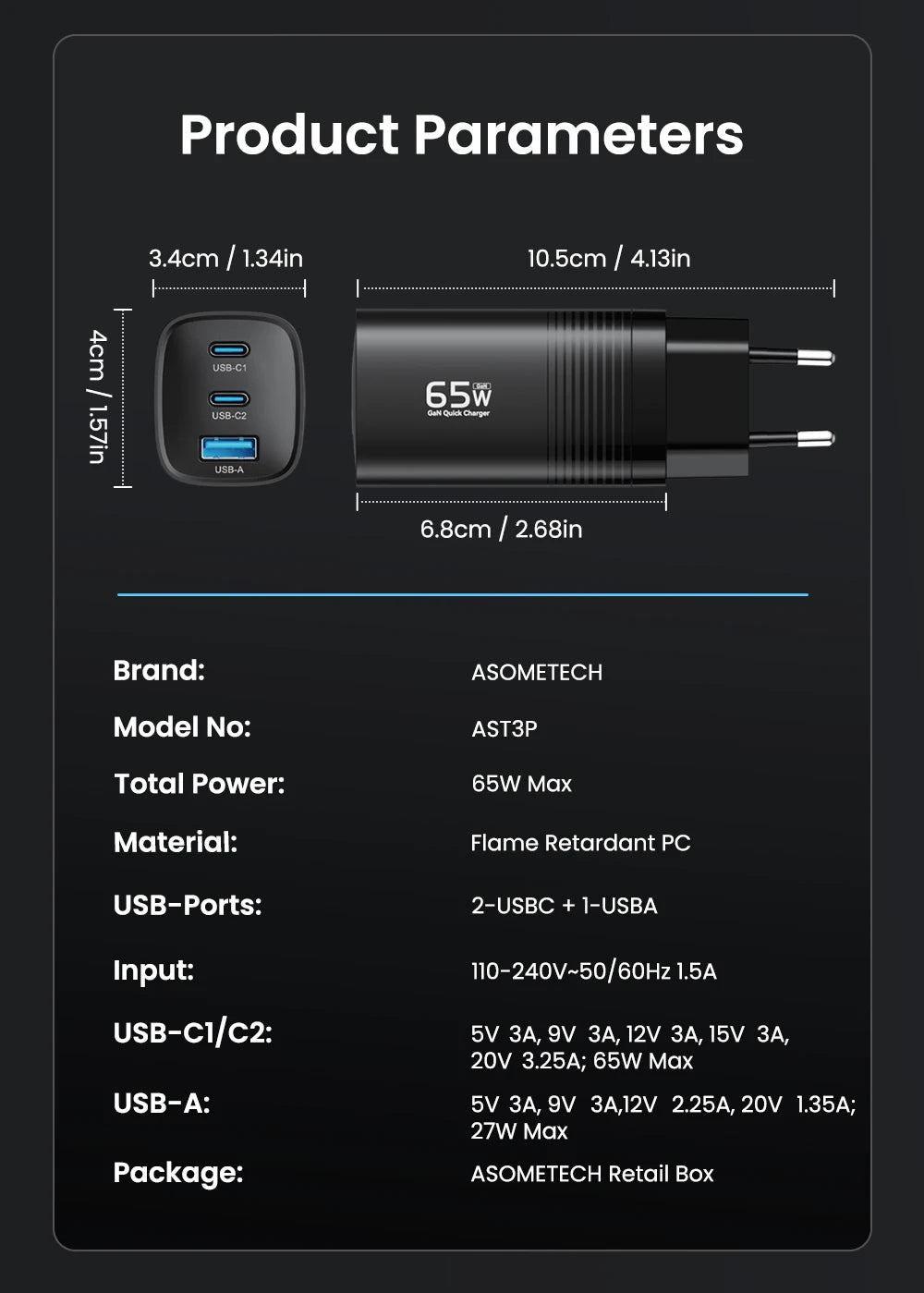 65W GaN USB Type C Fast Charger For Laptop PPS 45W PD QC 3.0 Quick Charge For iPhone 14 13 Samsung Xiaomi Realme Phone Charger